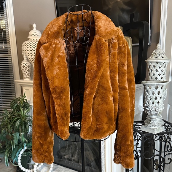 Blank NYC Jackets & Blazers - Blank NYC Teddy Jacket in Rich Tan